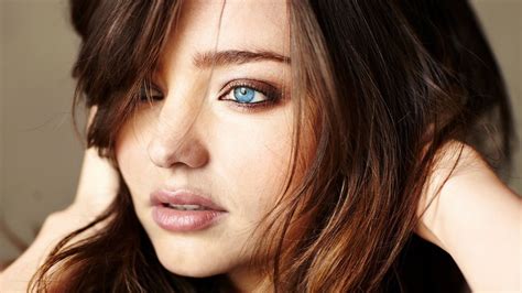 X Brunette Face Women Miranda Kerr Model Blue Eyes Wallpaper