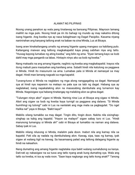 Ang Alamat Ng Pilipinas Noong Unang Panahon Wala P Vrogue