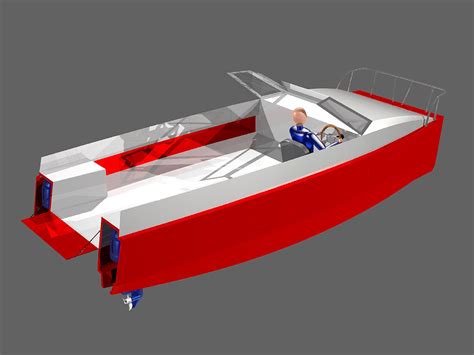 Plywood Power Catamarans Lunada Design Power Catamaran Floating
