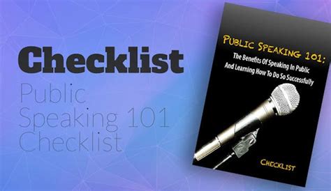 Plr Checklists Public Speaking 101 Checklist Plrme