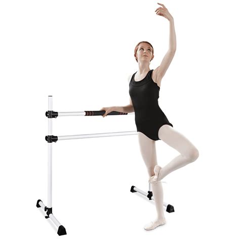 Yescom 4 Ft Ballet Barre Double Bars Height Adjustable Ortable Stretch