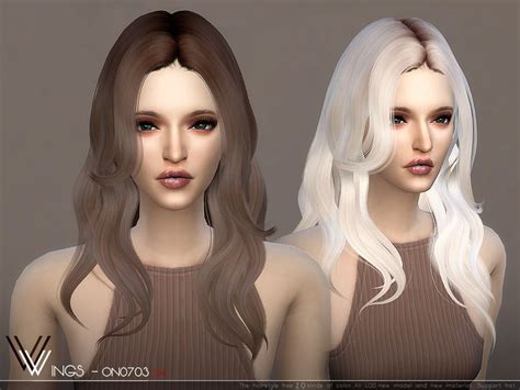 The Sims Resource Wings On1118 Hair Recolored By Alfyy Sims 4 Hairs