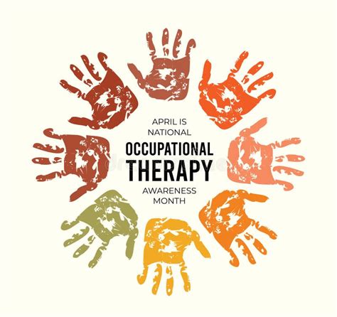 April Is National Occupational Therapy Awareness Month Vector