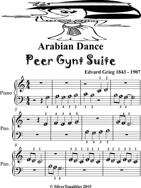 Arabian Dance Peer Gynt Suite Beginner Piano Sheet Music Tadpole Edition
