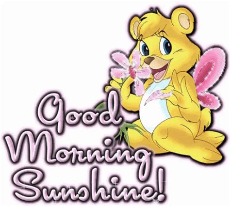 Good Morning Animated Sparkling Bear 
