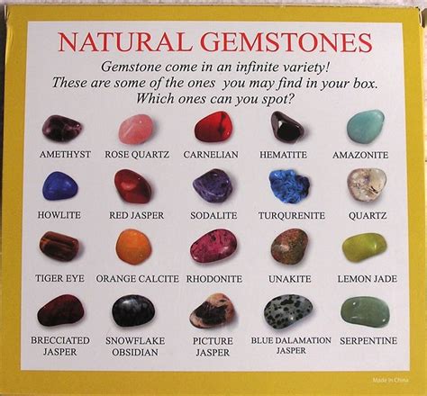 Natural Gemstones Selection Box Of 25 Samples Learn Heaps Gemstones