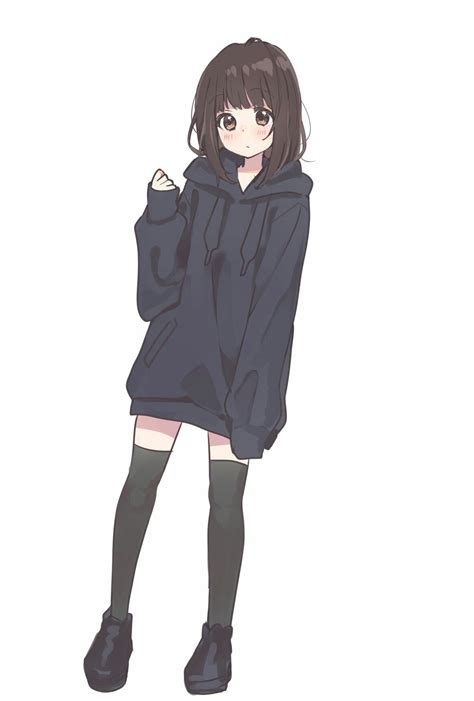 10 Hoodie Aesthetic Cute Anime Girl
