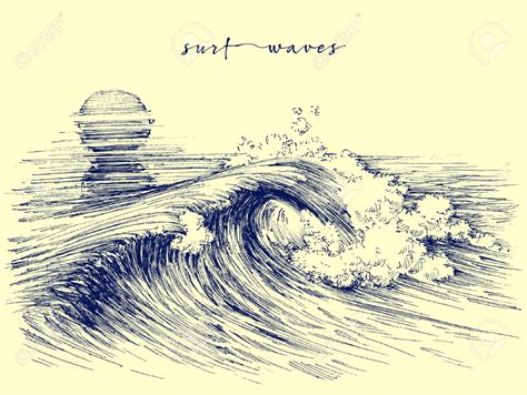 Realistic Ocean Waves Drawing Juluflying