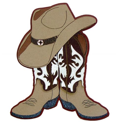 Paper Wizard Travel Collection Die Cuts Hat And Boots Cowboy