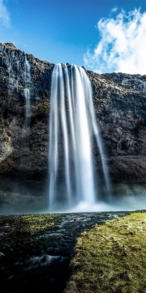 Download 1080x2160 Wallpaper Seljalandsfoss Waterfall Stream
