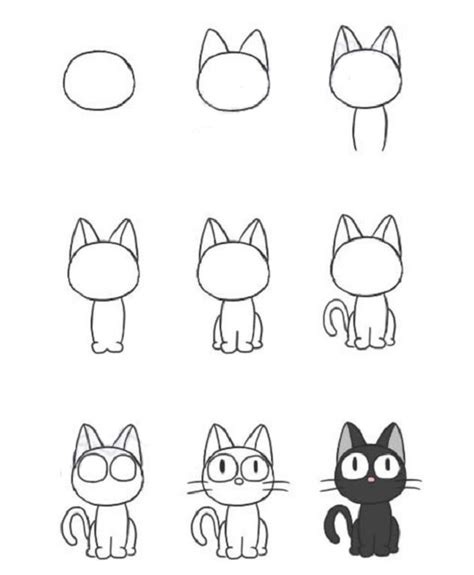 Как нарисовать котенка Кот и кошка