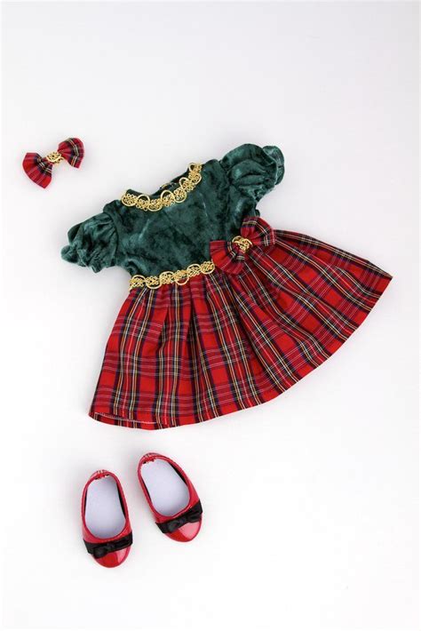 Christmas Classic Clothes For 18 Inch Doll Green And Red Holiday