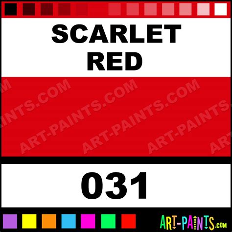 Scarlet Red Buntlack Spray Paints Aerosol Decorative Paints 031