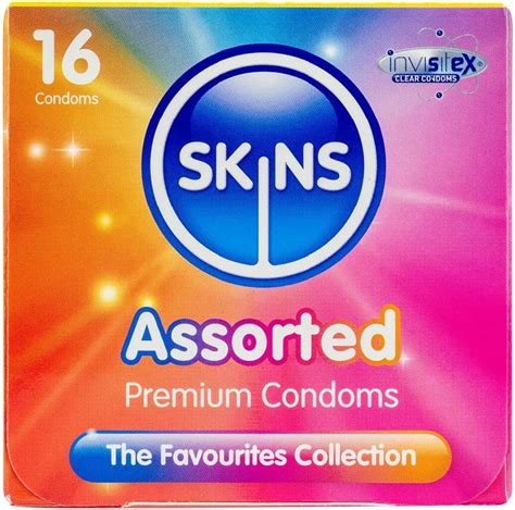 Skins Assorted Condoms Multipack Ultra Thin Natural And Dots And Ribs No Latex Smell And Extra