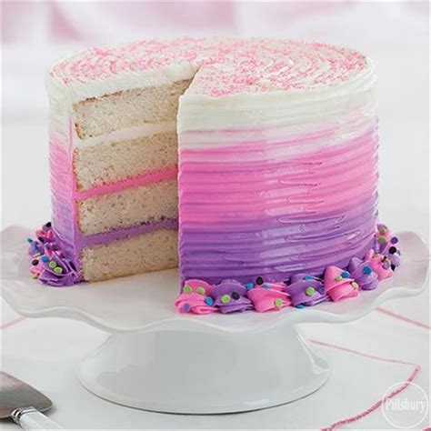 Bold Pink And Purple Ombre Cake Recipe Ombre Cake Cake Pink Purple