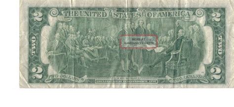 1976 Misalignment Error Note 2 Two Dollar Bill Us Currency Paper Money