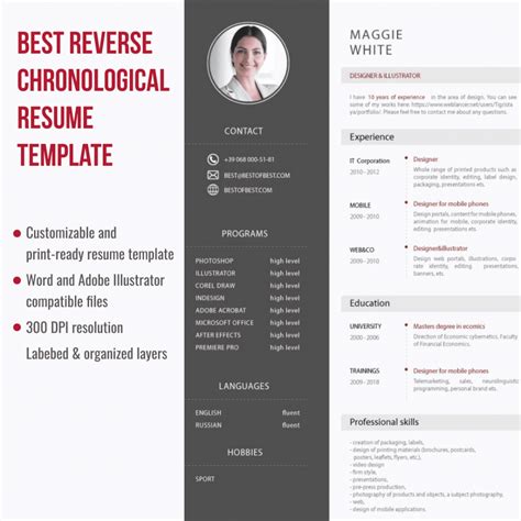 Find more chronological resume templates from microsoft that feature formatting and tips that assist you in writing resumes. 150+ Premium Resume Templates Bundles in 2021