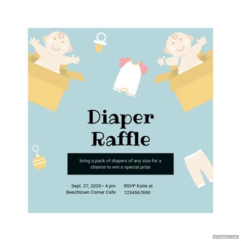 Free Diaper Raffle Sign Printable Printable Word Searches