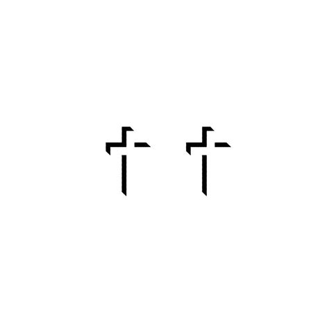 Cross Set Of 2 Tattoo Icon