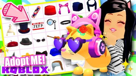 New Trying On Every Pet Accessory In Adopt Me Roblox Dress Your Pet