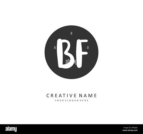 Bf Initial Letter Handwriting And Signature Logo A Concept Handwriting Initial Logo With