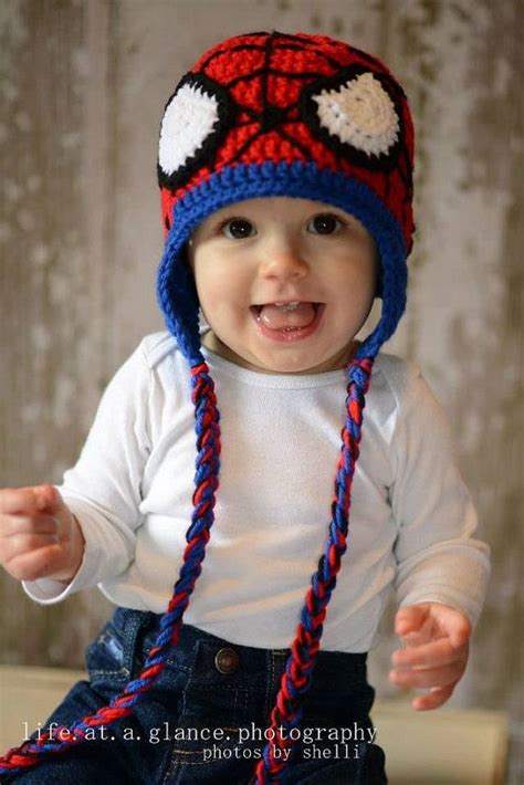 Spiderman Crocheted Hat Superhero Avenger Crochet Newborn Etsy