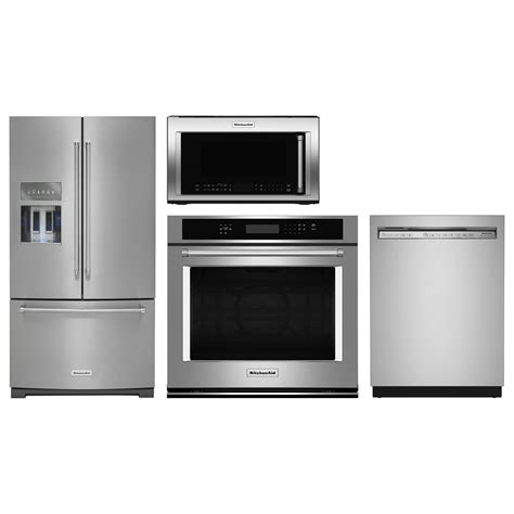 Kitchenaid 4 Piece Kitchen Package With 268 Cu Ft French Door