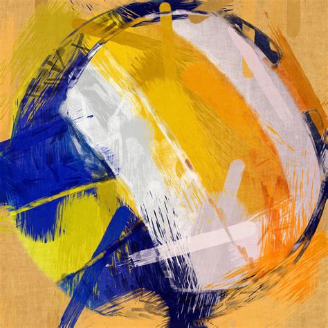 Abstract Beach Volleyball By David G Paul