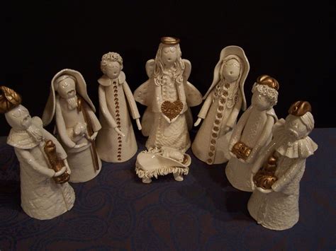 Clay Nativity Ceramic Angels Hand Built Pottery Kids Clay