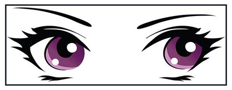 Adorable Cute Big Beautiful Anime Eyes Cartoon Purple