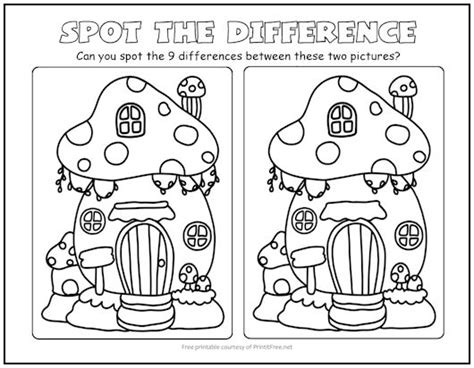 Gnome Home Spot The Difference Picture Puzzle Print It Free
