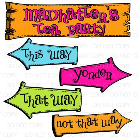 Mad Hatter Tea Party Ecosia Alice In Wonderland Signs Free Printable Free Printable