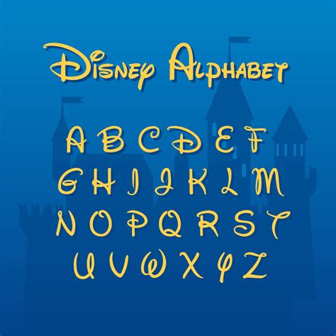 Printable Disney Font Printable World Holiday