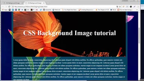 Css Background Image Tutorial Youtube