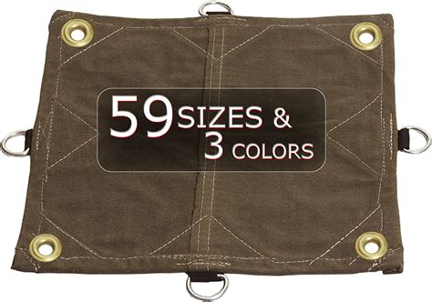 18x20 18oz Heavy Duty Canvas Tarp With D Rings And Corner Grommets