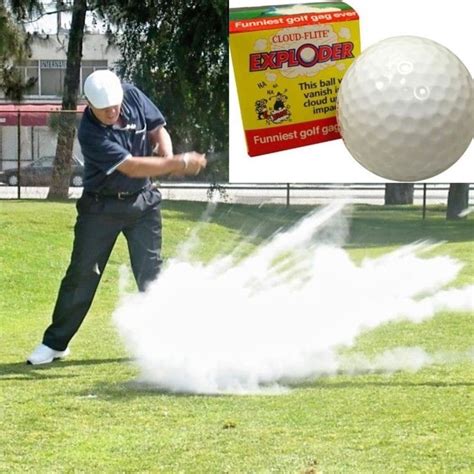2 Exploding Golf Balls ~ Explodes Into Cloud Smoke ~ Gag Prank Joke