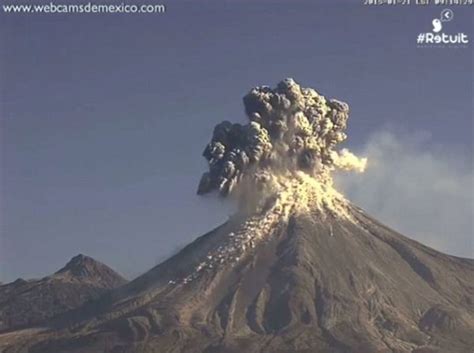 Massive Volcanic Eruption In Mexico Caught On Camera As Ash Column