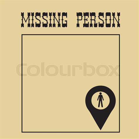 Poster Missing Person Stock Vector Colourbox