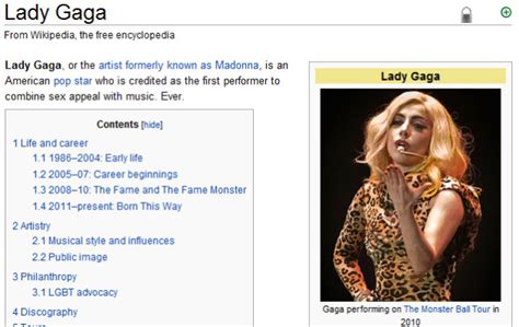 The 20 Funniest Instances Of Celebrity Wikipedia Vandalism Gallery