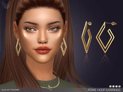 Rowe Hoop Earrings By Feyona At Tsr Sims 4 Updates