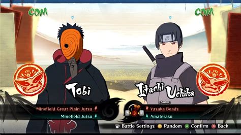 Tobi Vs Uchiha Itachi Anbu Naruto Ultimate Ninja Storm 4 Youtube