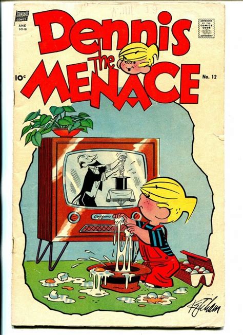Dennis The Menace 12 1955 Standard Hank Ketchum Art Tv Set Cover Vg