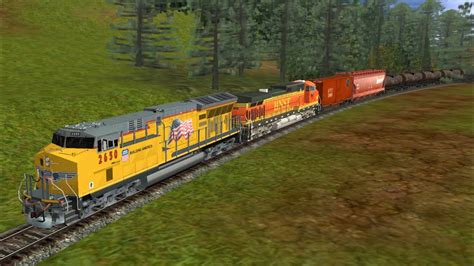 Up 2650 And Bnsf 5419 Lead An Oil Train On The Fictional Atandsf Railway