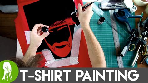 How To Paint T Shirt Using Your Own Stencil YouTube