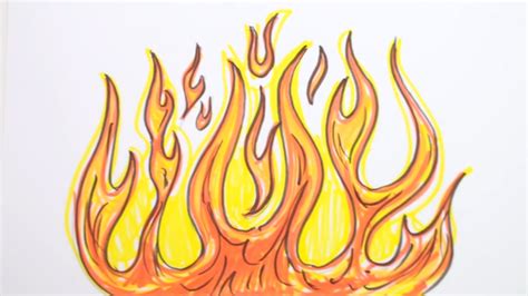 How To Draw Fire With Markers How To Draw A Flame Like A Teardrop