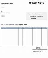 Pictures of Credit Note Template
