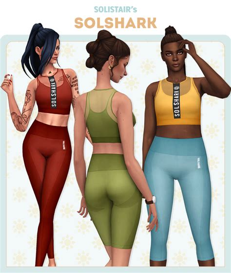 Solshark Athletic Set Solistair On Patreon In 2021 Sims 4 Clothing