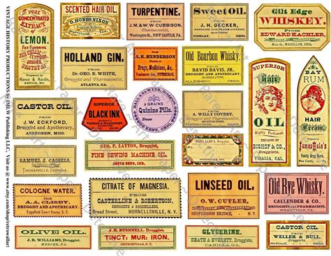 Apothecary Stickers Antique Pharmacy Art Paper Labels Etsy Pharmacy