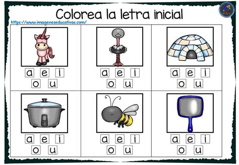 Pinta La Letra Inicial 7 Imagenes Educativas