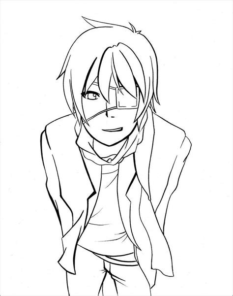Astonishing Unbelievable Anime Boy Coloring Page Coloringbay